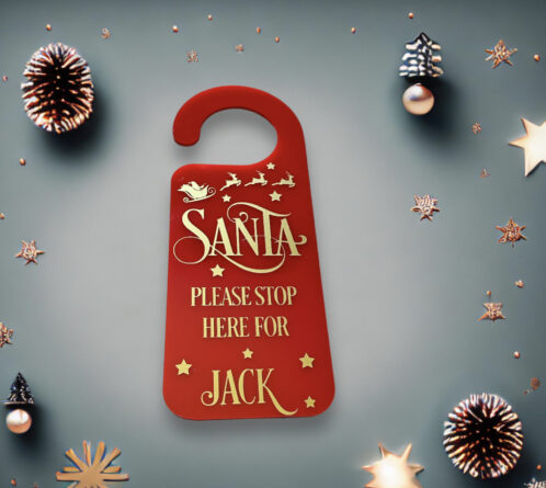 Personalised Santa stop Here Sign