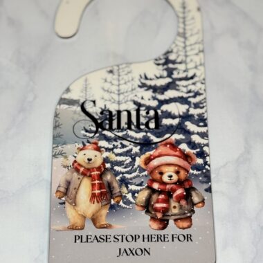 Personalised Santa Stop Here Door Sign