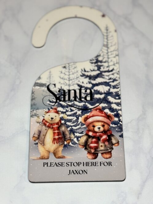 Personalised Santa Stop Here Door Sign