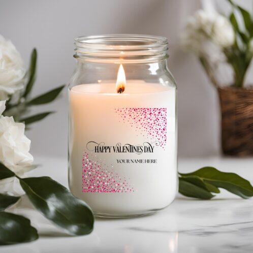 Personalised Valentines Candle