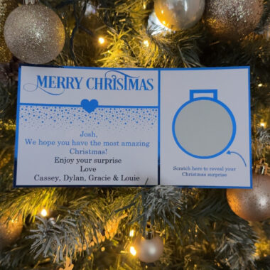 Personalised Foiled Christmas Ticket