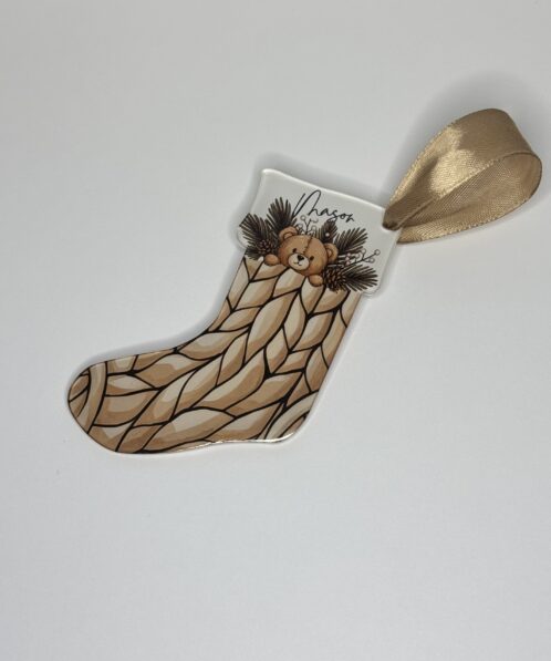 Personalised Bear Stocking Tree Ornaments